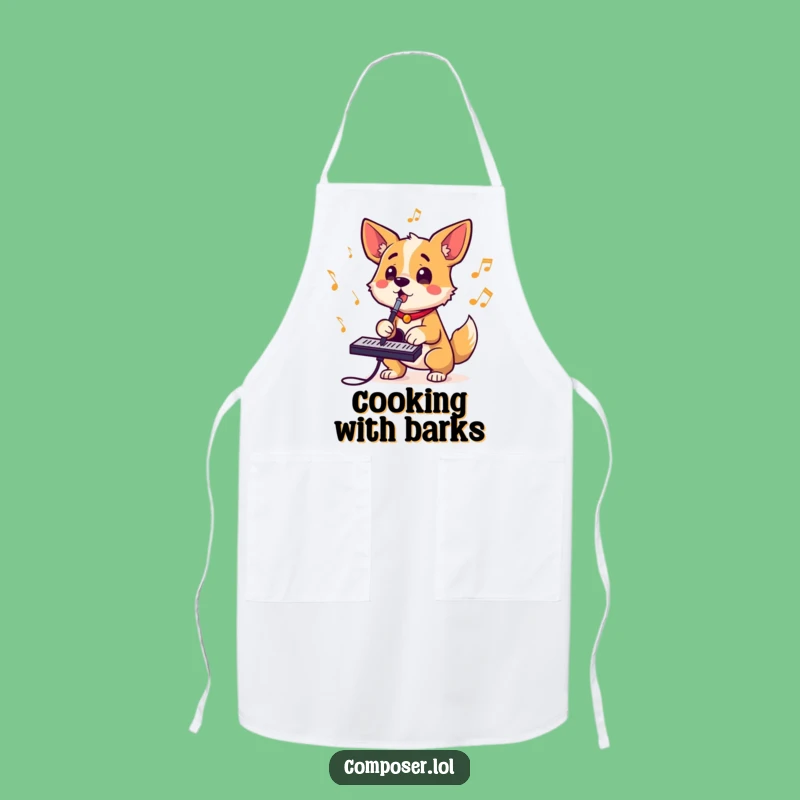 Funny Dog Composer Apron: Kitchen Wear for the Musically Enthusiastic Chef