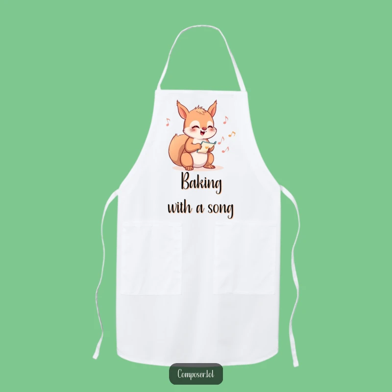 Funny Squirrel Composer Apron: Cook with Musical Giggles