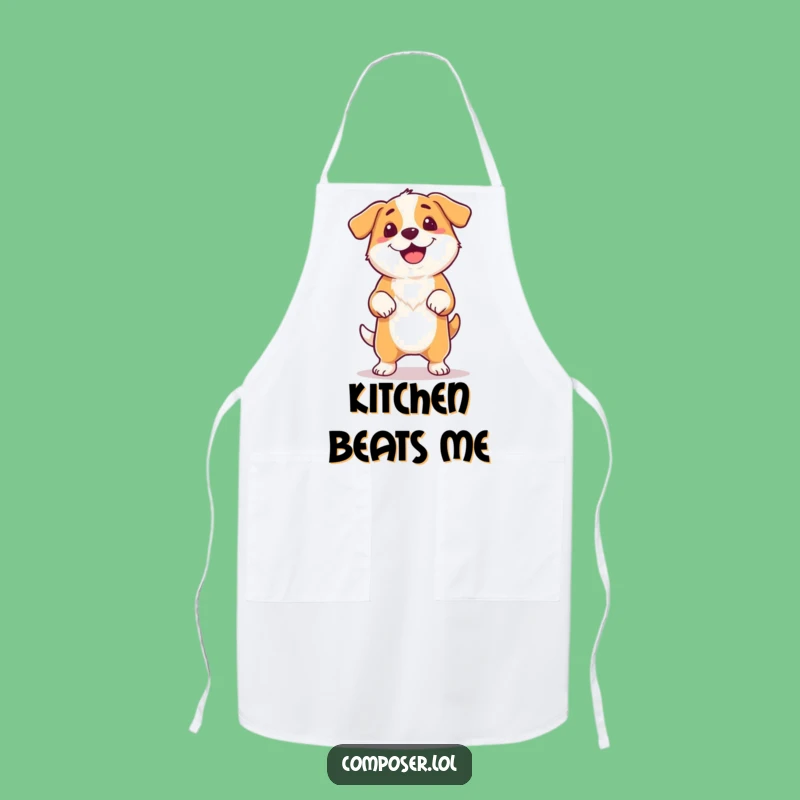 Funny Dog Rhythm Apron: Kitchen Dancer, Unheard Tune Cooking Gift
