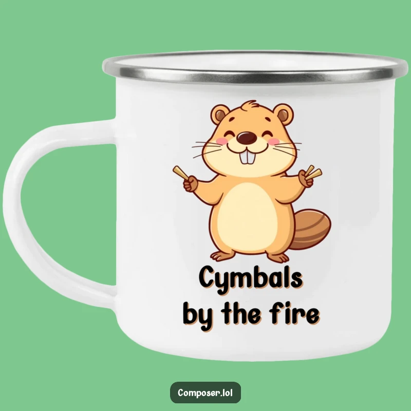 Funny Beaver Campfire Mug: Enthusiastic Musician's Drinkware, Gift