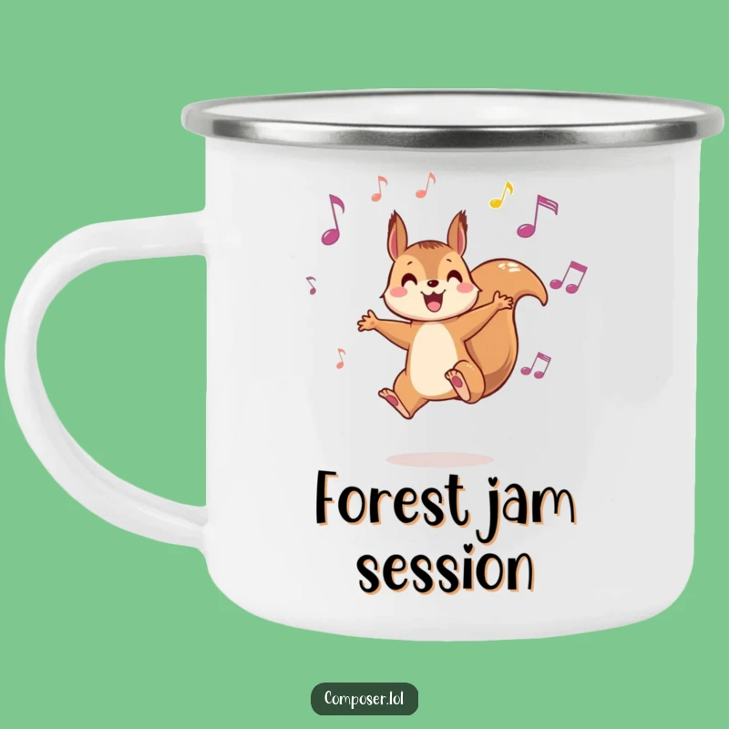 Funny Squirrel Music Camping Mug - Adventure with Playful Tunes