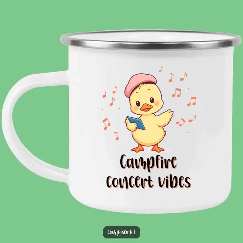Funny Duckling Conductor Camping Mug - Campfire Serenade, Perfect Gift!