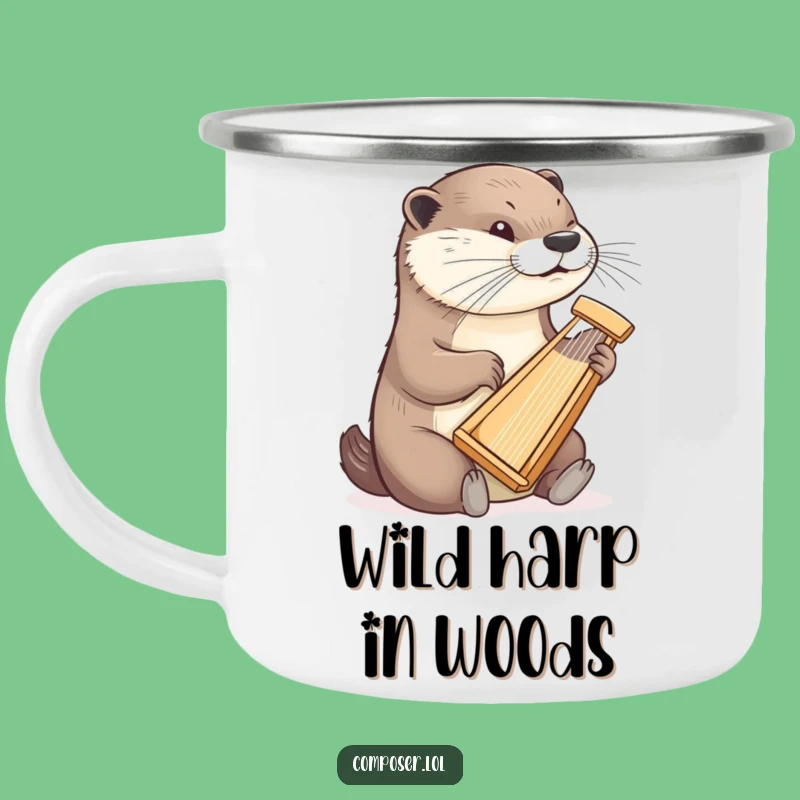 Funny Otter Serenade Campfire Mug: Finesse in the Wild