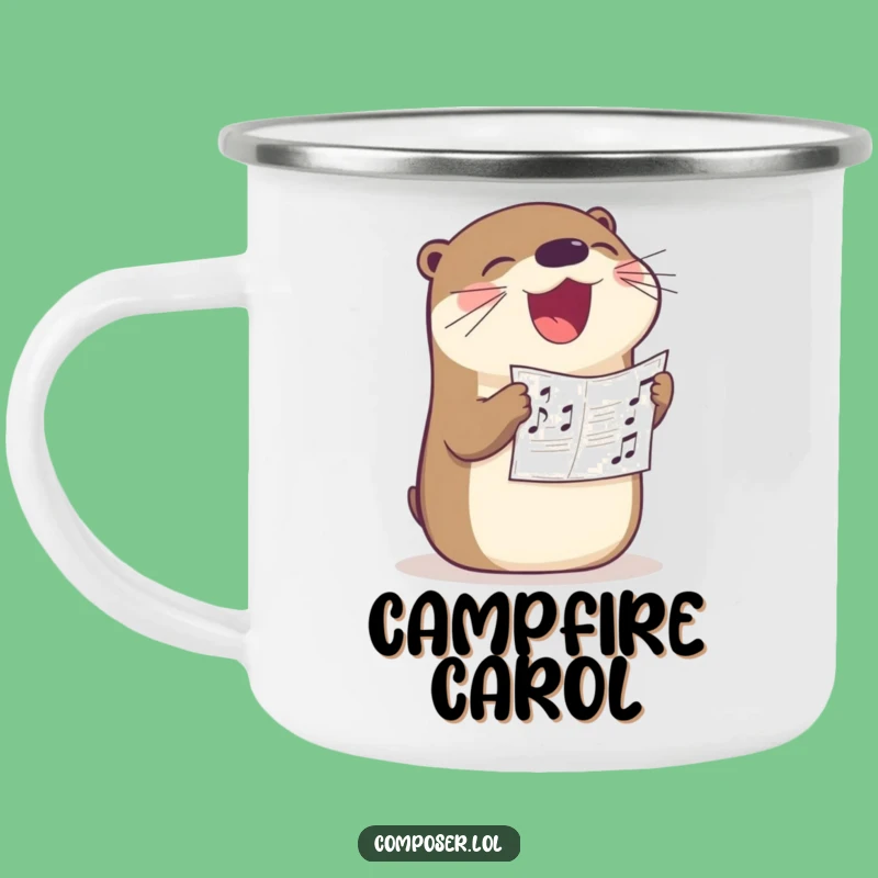 Funny Otter Singer Camping Mug: Sing Your Outdoorsy Tune