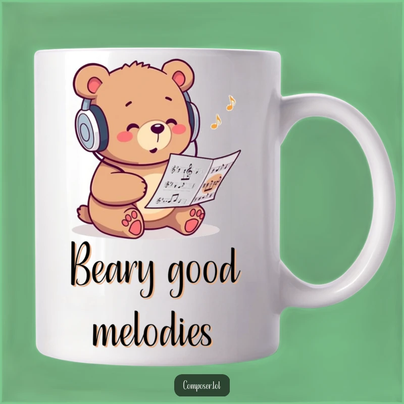 Funny Bear DJ Mug: Groovy Bear with Headphones - Perfect Funny Gift!