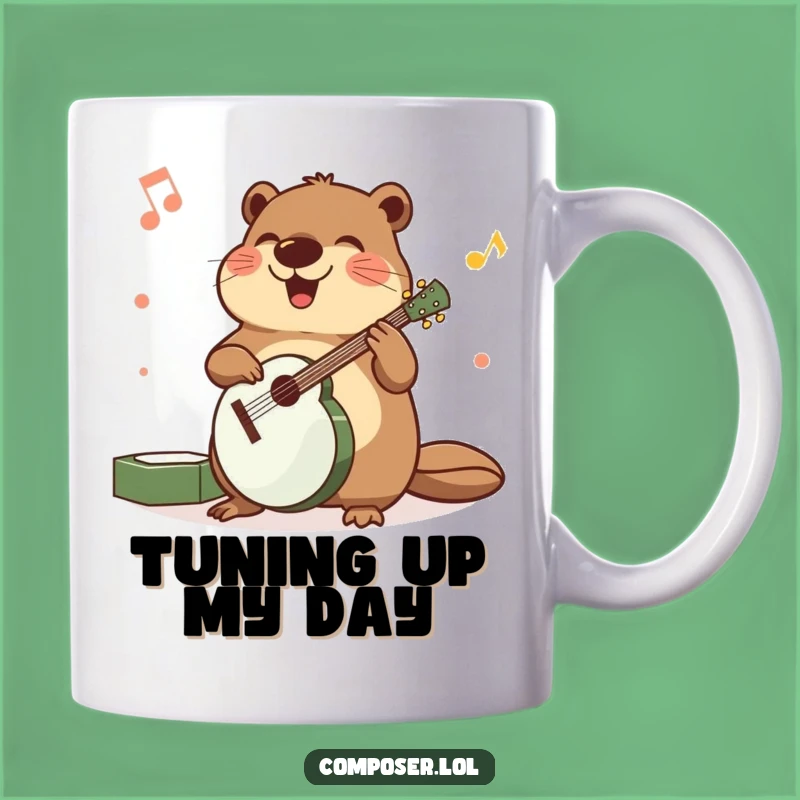 Funny Beaver Musician Mug - Precise Happy Animal Gift