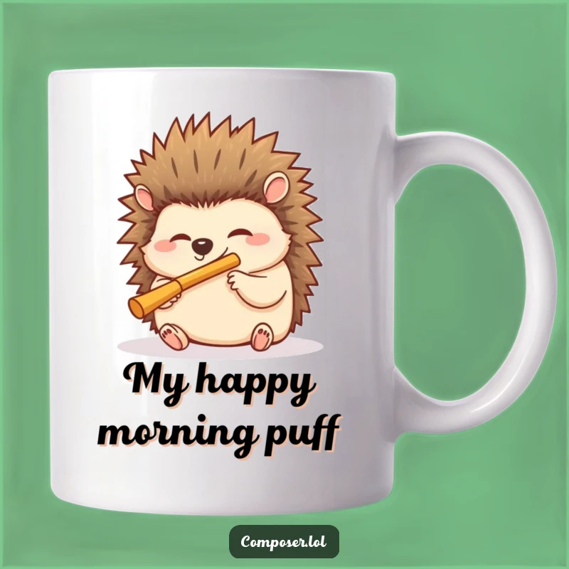 Funny Giggling Hedgehog Flute Mug: A Joyful Gift for Music Lovers