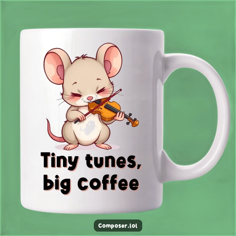 Funny Mouse Violinist Mug: Intense Concentration Maestro Gift for Music Lovers