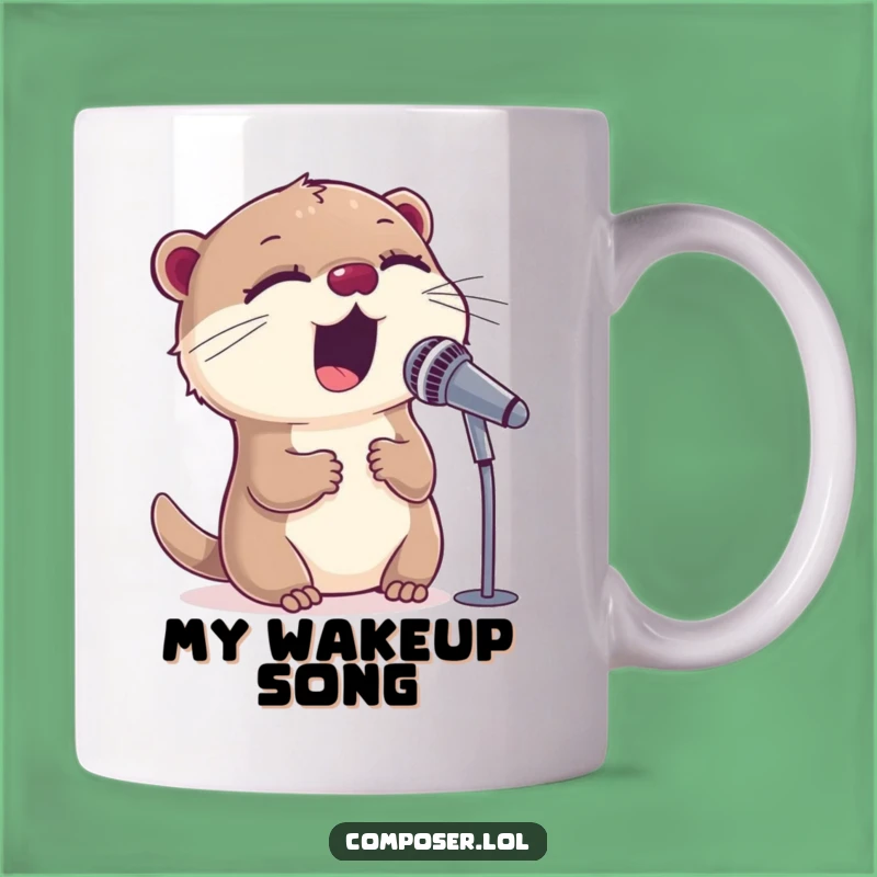 Funny Otter Singing Mug - Rockstar Vocalist's Funny Gift