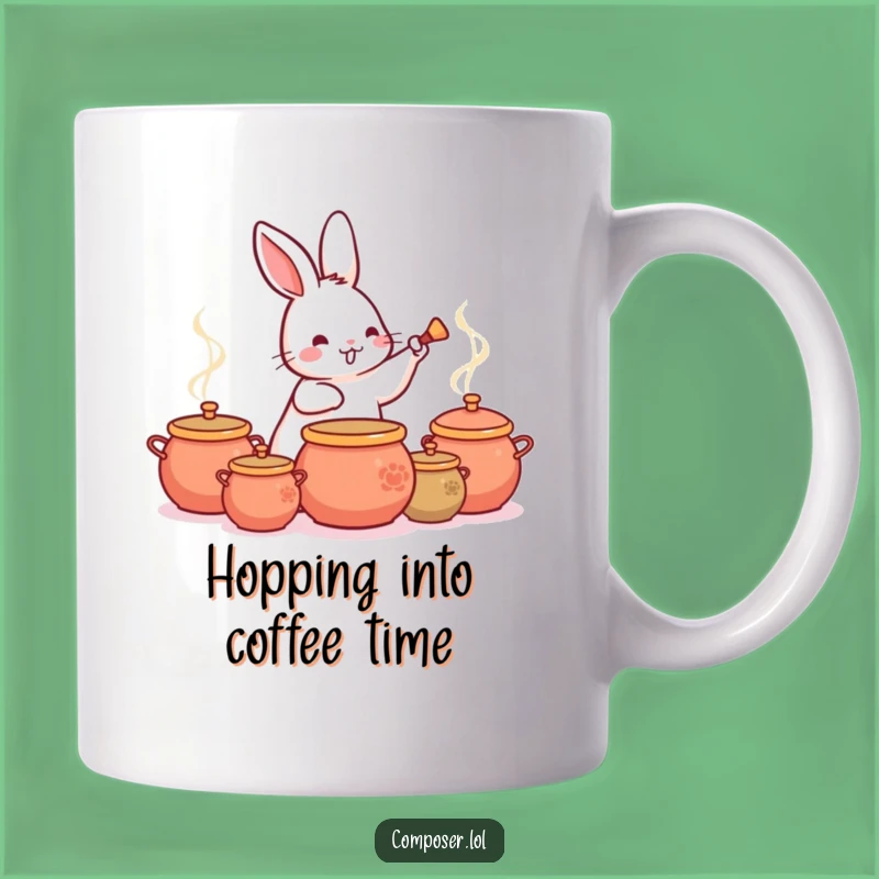 Funny Rabbit Drummer Mug: Hilarious Bunny Rhythmic Pots Percussion Gift