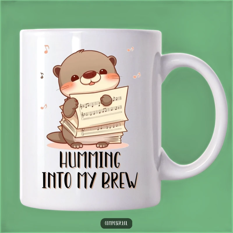 Funny Shy Otter Music Mug - Gentle Humming Melody Gift for Introverts