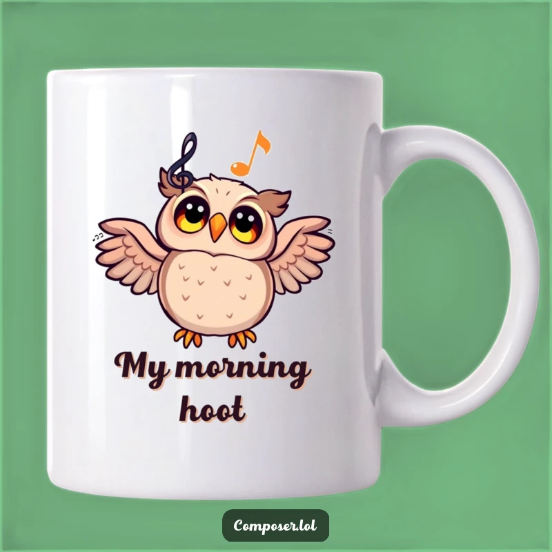Funny Owl Musician Mug - Inspired by Melodies, Perfect Gift