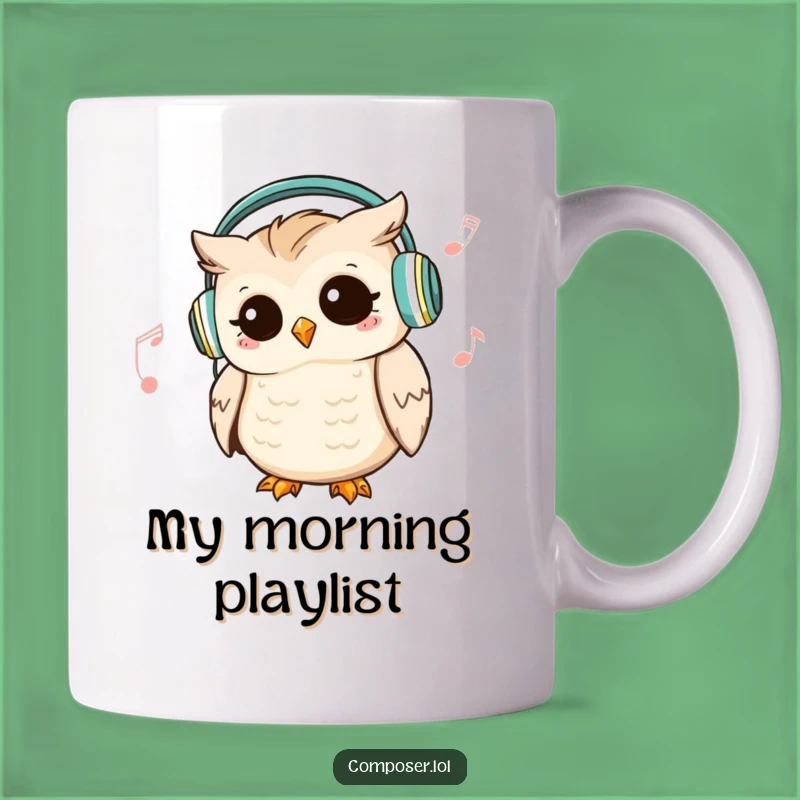 Funny Owl DJ Mug: The Perfect Humorous Gift for Music-Loving Night Owls