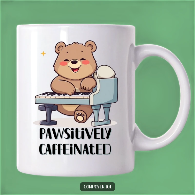 Funny Bear Composer Piano Mug: A Joyful Maestro's Musical Treat