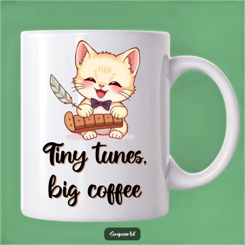 Funny Kitten Xylophone Mug - Adorable Musical Gift for Cat Lovers