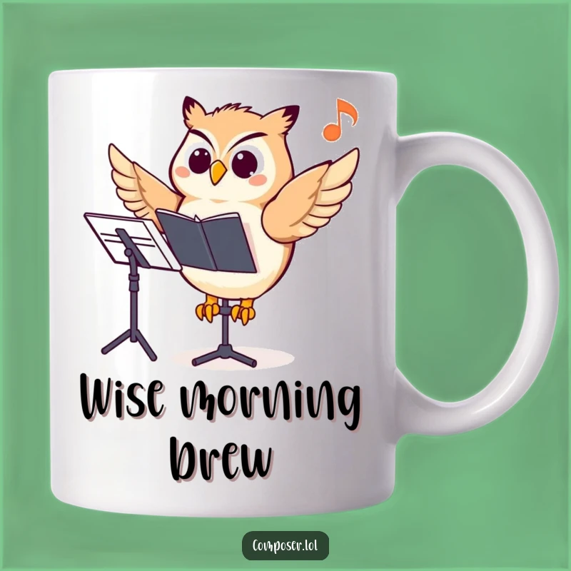 Funny Owl Composer Mug: Wise Notes and Musical Cheer
