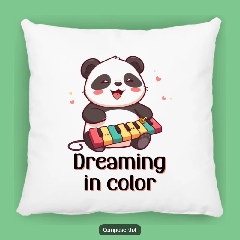 Funny Panda Xylophone Pillow - Cozy Comfort with Musical Charm