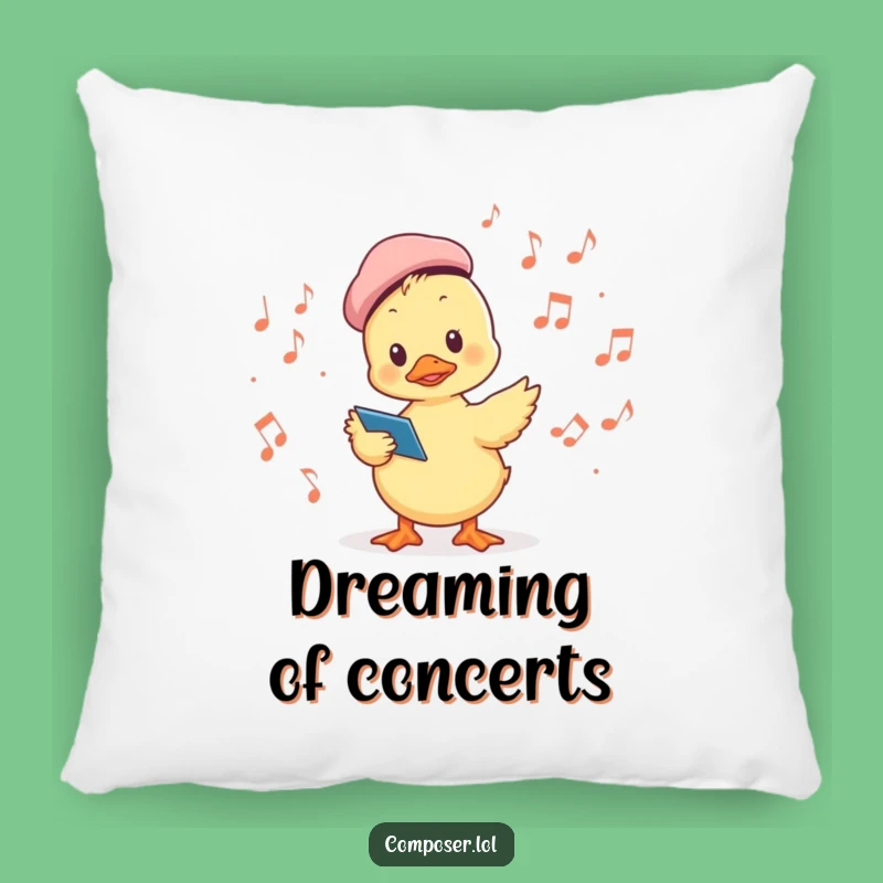 Funny Duckling Conductor Pillow - Cozy Harmony & Comfort, Perfect Gift!