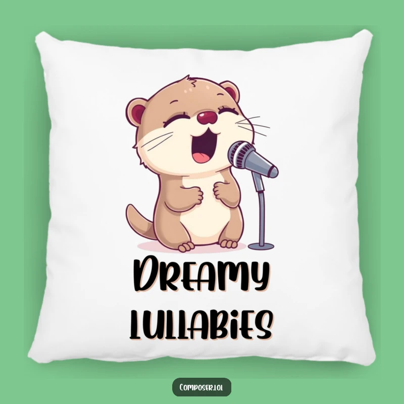 Funny Otter Singing Pillow - Cozy Comfort for the Star Performer
