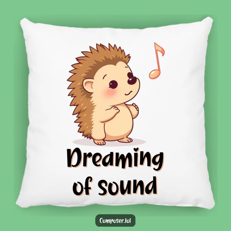 Funny Hedgehog Music Note Pillow: Cozy Comfort with Musical Charm