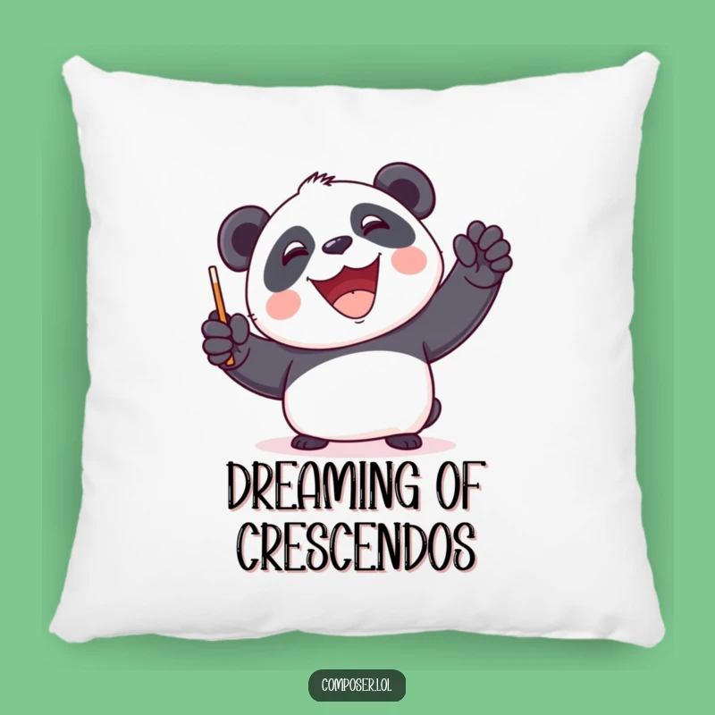 Funny Panda Conductor Pillow - Cuddle Up with Musical Merriment