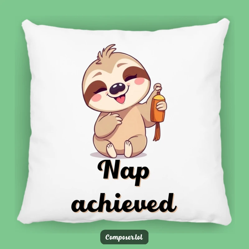 Funny Sloth Chime Pillow - Cozy Comfort for a Peaceful Slumber