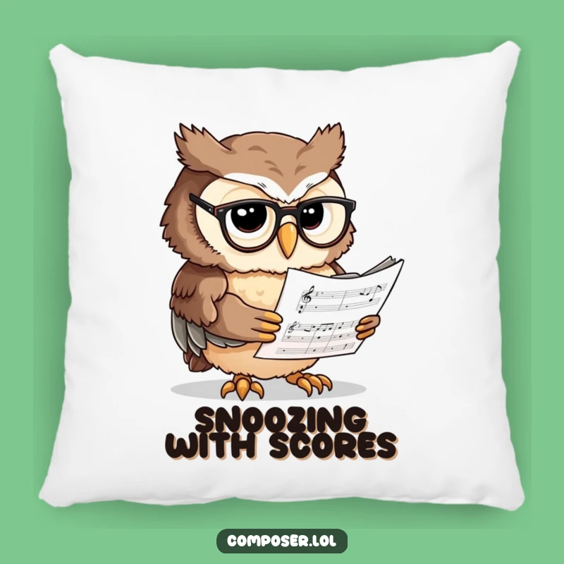 Funny Owl Scholar Pillow - Rest Your Head on Wisdom