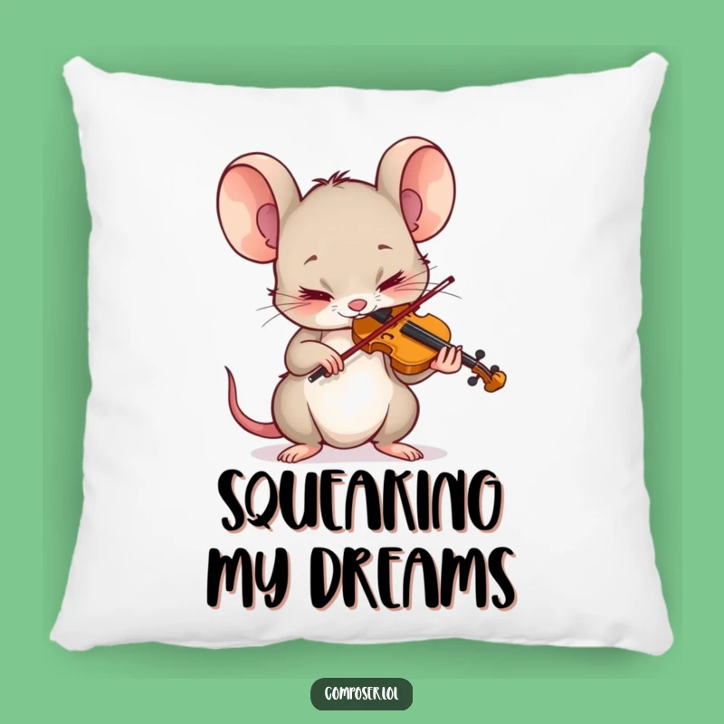 Funny Mouse Violinist Pillow: Soft and Hilarious Maestro Accent Pillow, Great Gift