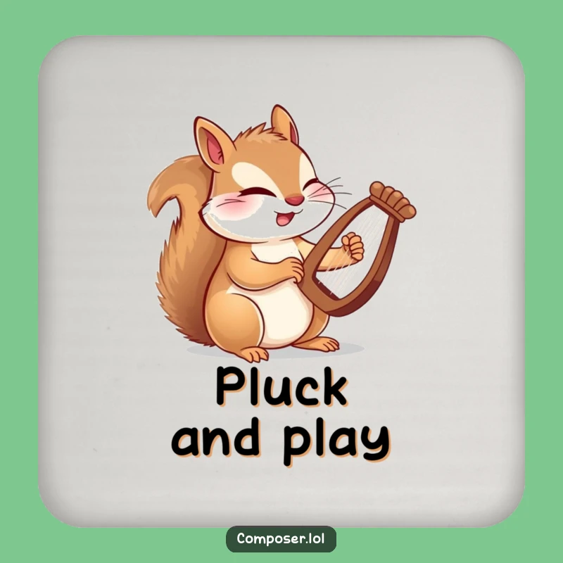 Funny Squirrel Composer Coaster Set: Chic, Witty Protection for Your Surfaces