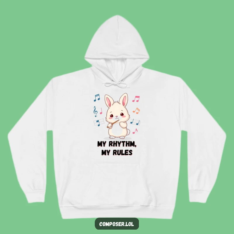 Cozy Funny Bunny Conductor Hoodie: Warmth Meets Whimsical Musical Charm