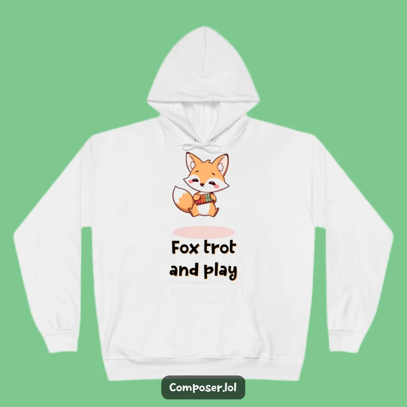 Funny Fox's Energetic Beat Hoodie: Cozy Fun for Lively People