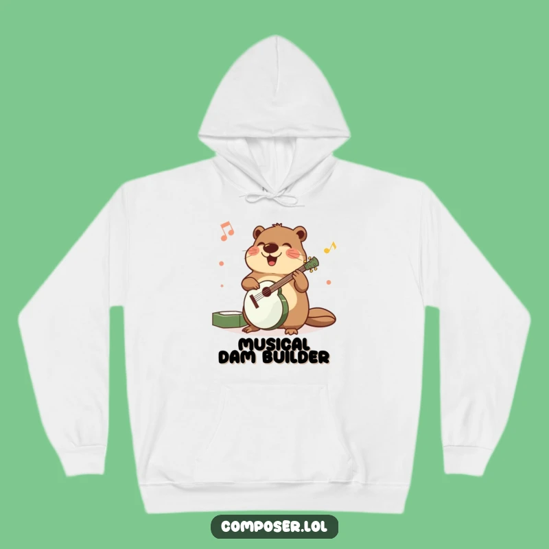 Funny Beaver Musician Hoodie - Cozy Precise Animal Gift