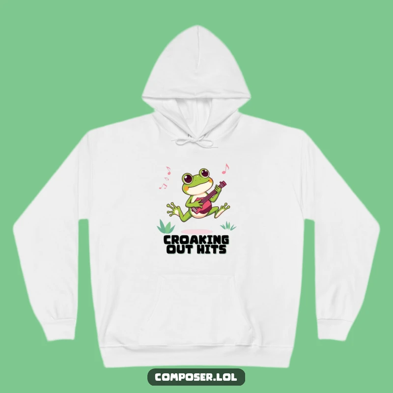 Funny Frog Composer Hoodie: Cozy Comfort for the Leap-Loving Maestro