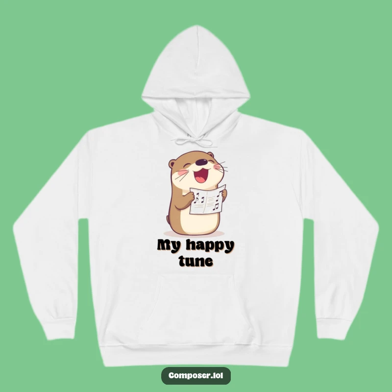 Funny Otter Singer Hoodie: Cozy Up with a Joyful Tune