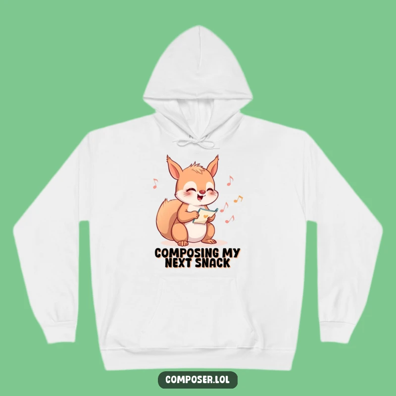 Funny Squirrel Composer Hoodie: Cozy Up with a Musical Rodent