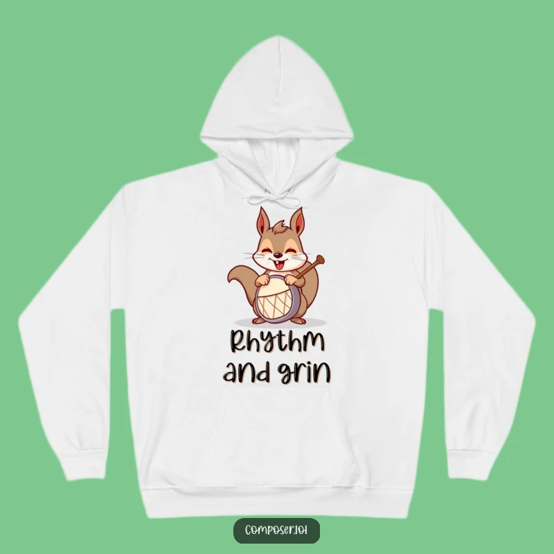 Funny Squirrel Drummer Hoodie: Cozy Up with this Hilarious Music Hoodie