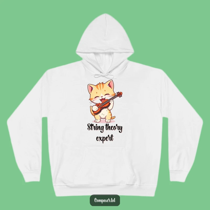 Funny Kitten Maestro Hoodie - Cozy Musical Fun