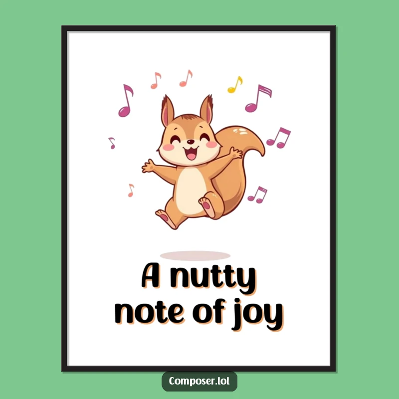 Free Printable Squirrel Music Wall Art: Humorous Downloadable Decor for Playful Spaces