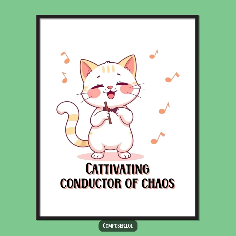 Free Printable Cat Composer Wall Art: Whimsical Downloadable Art for Cat Lovers!