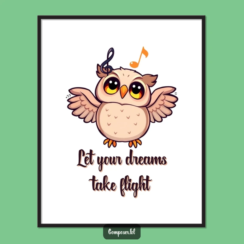 Free Printable Wall Art: Inspired Owl Music Appreciation, Funny Downloadable Art