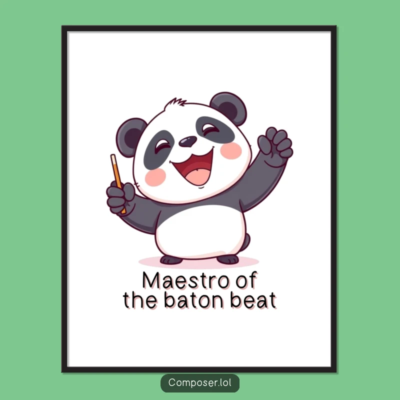 Free Printable Panda Symphony Wall Art: Humorous Downloadable Music Decor for Any Room