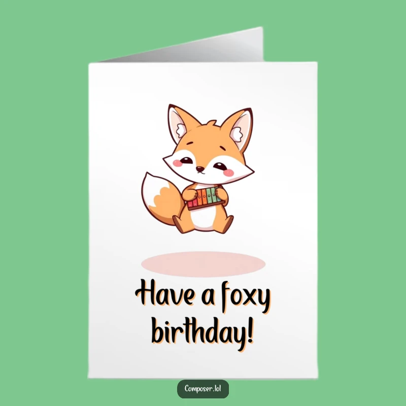 Free Printable Bouncy Fox Birthday Card - Funny DIY Downloadable Gift