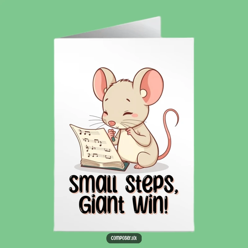 Free Printable Mouse Composer Congrats Card - Intelligent Downloadable Message