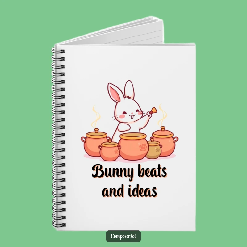 Funny Rabbit Drummer Notebook: Keep Your Notes in Rhythm