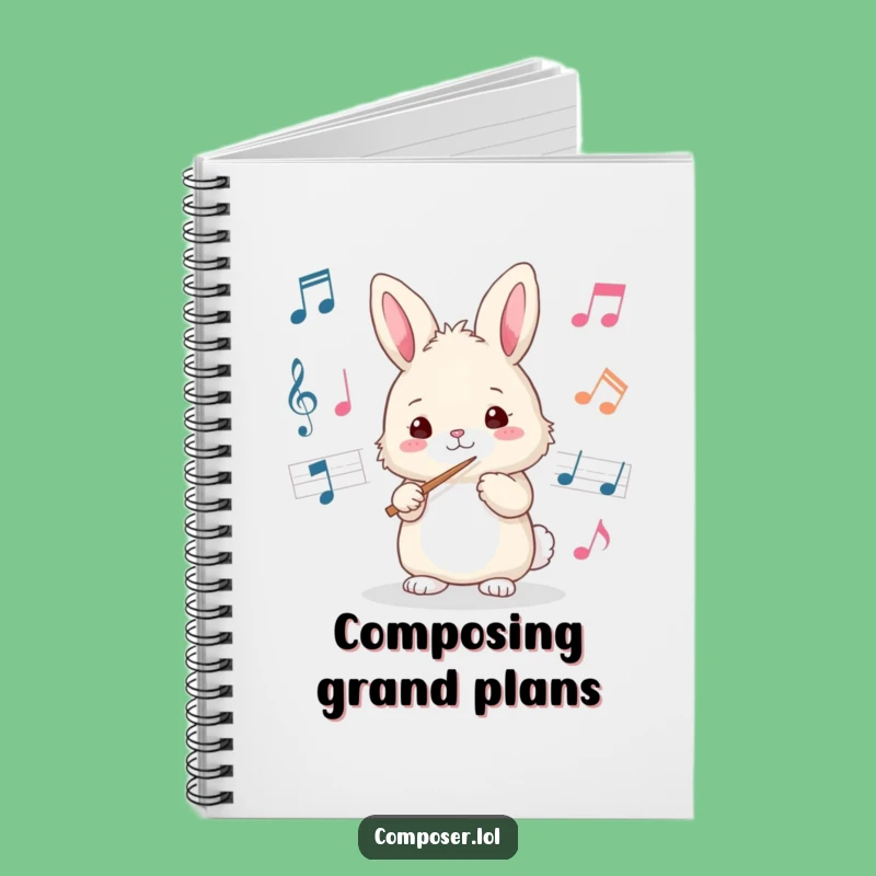 Funny Bunny Conductor Notebook: Jot Down Ideas with Musical Whimsy