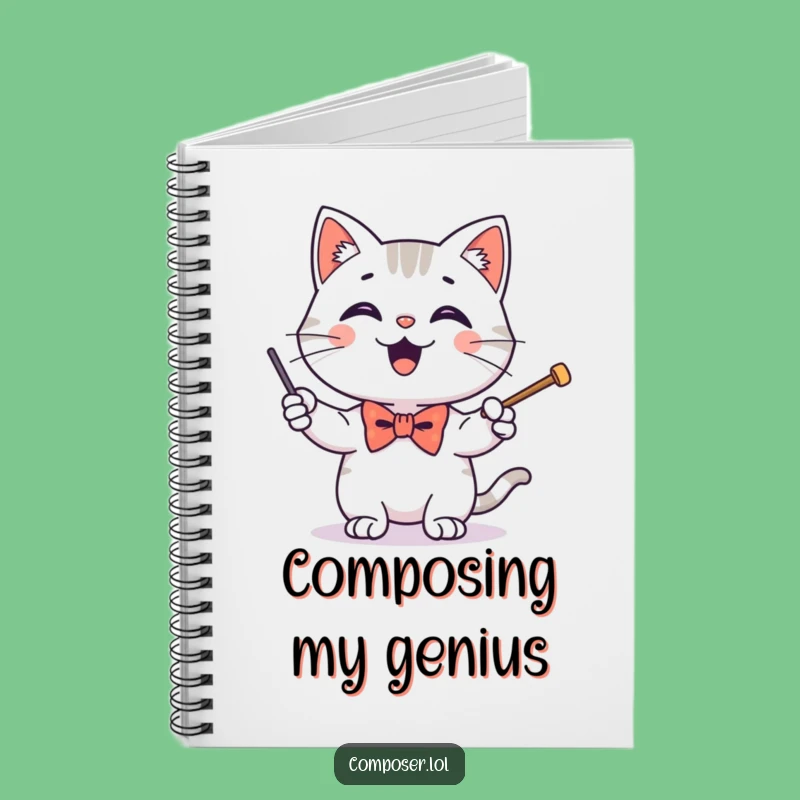 Funny Conducting Cat Baton Notebook - Jot Down Ideas with Hilarious Style