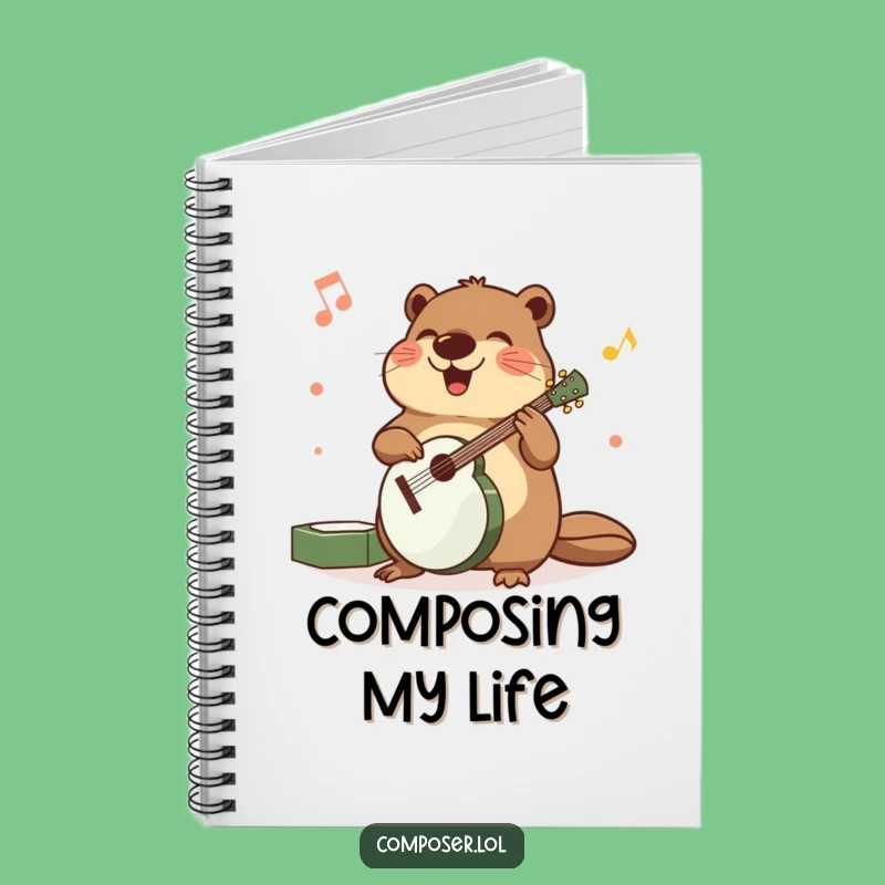 Funny Beaver Musician Notebook - Journal Precise Animal Gift