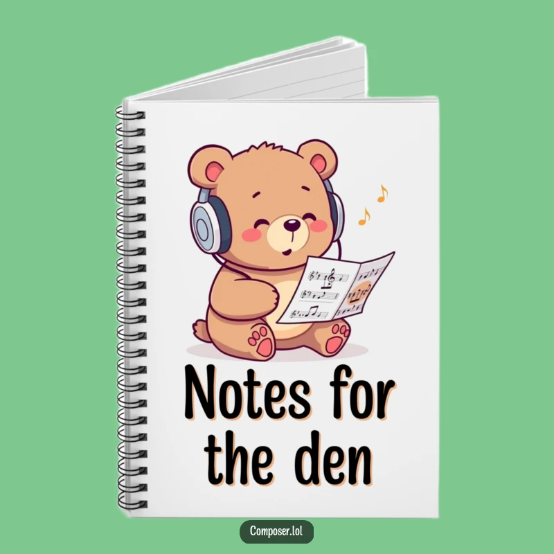 Funny Bear DJ Notebook: Jot Down Your Beats with This Cool Bear!
