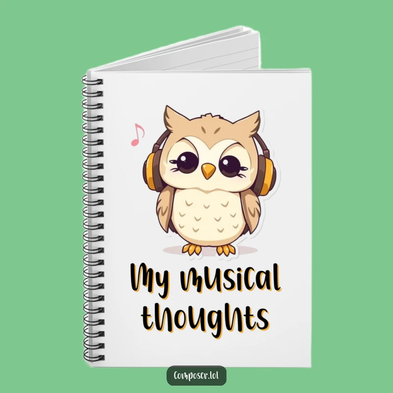 Funny Curious Owl Music Notebook: Jot Down Ideas with Musical Flair
