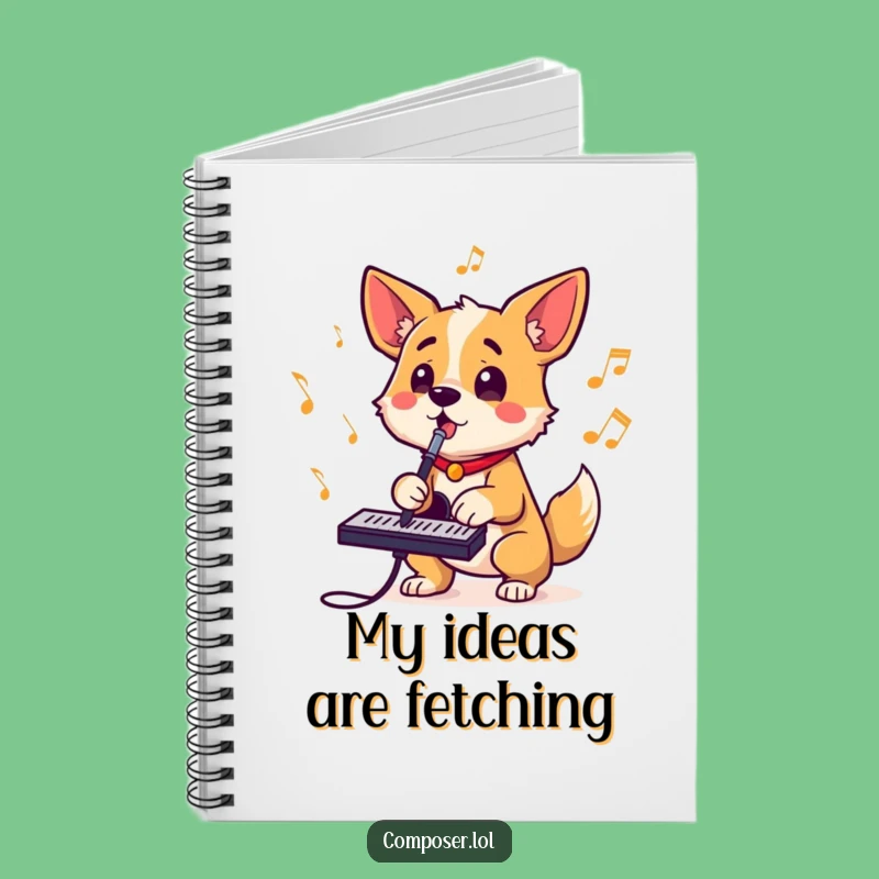 Funny Dog Composer Notebook: Journal for Musical Ideas from Your Best Friend